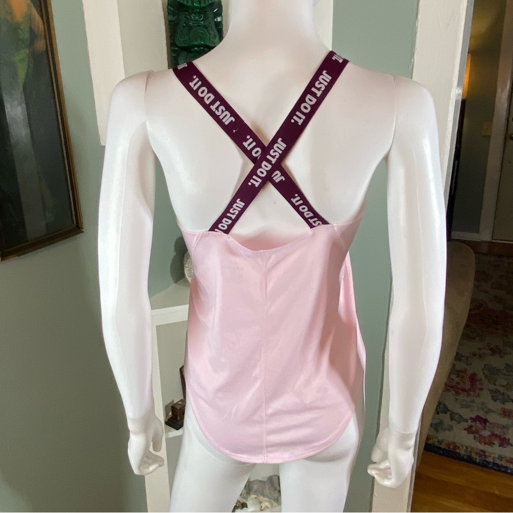Nike Girls Child Kids Light Pink Cross-Back Tank Top Dri-Fit Large L - Picture 7 of 12